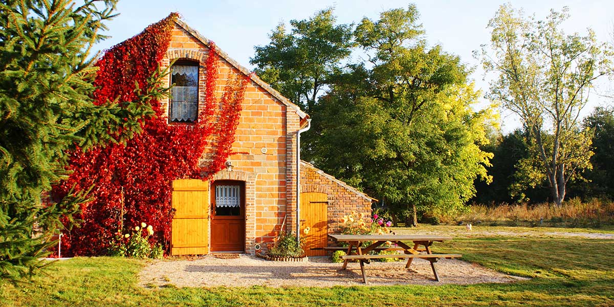 The cottage open on the nature